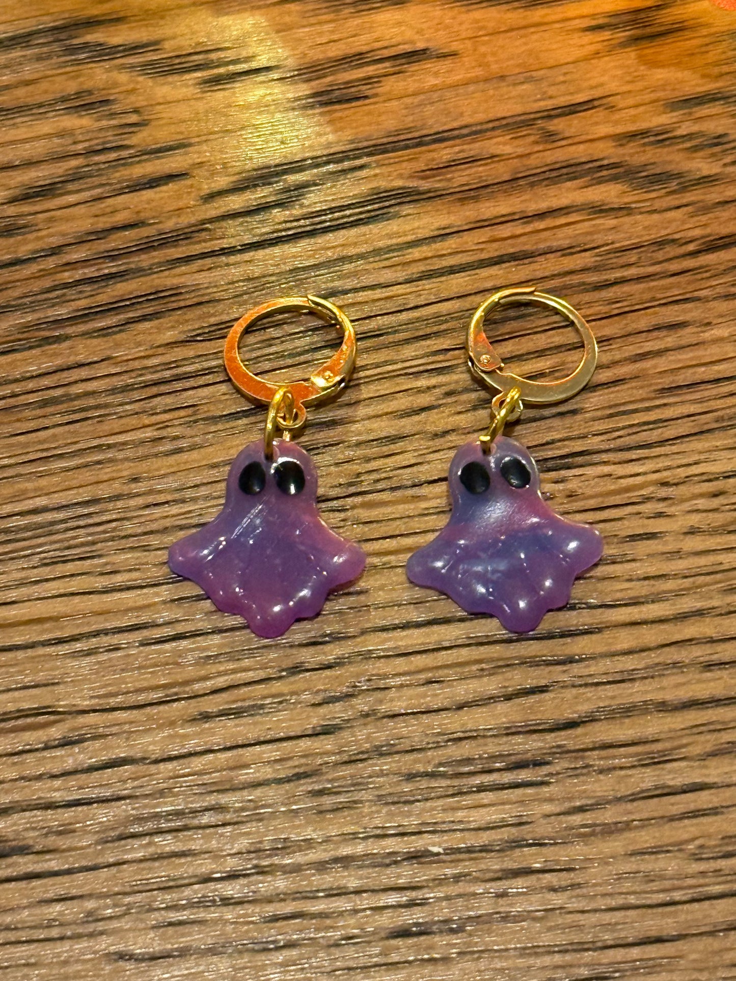 Multi-Coloured Opaque Mini ghost earrings