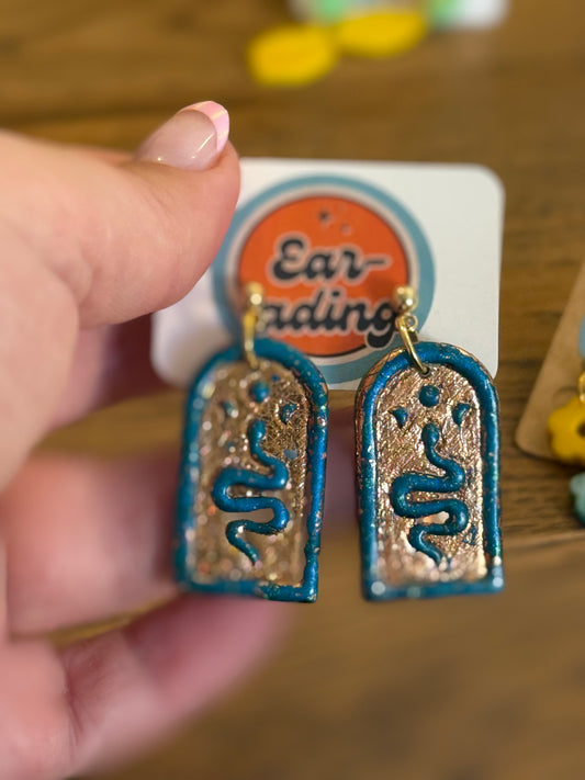 Boho Snake dangle earrings